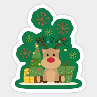 Happy Rudolph Sticker